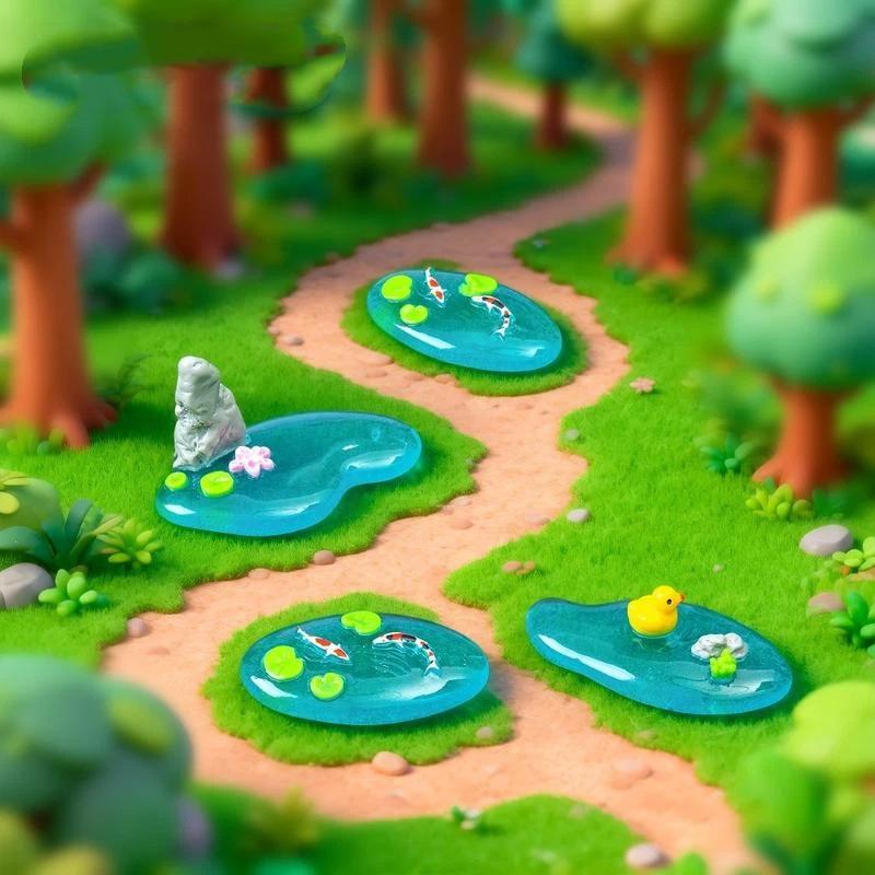 تماثيل صغيرة من الراتنج على شك - مراجعة Bonsai Garden With Koi Pond وسعره