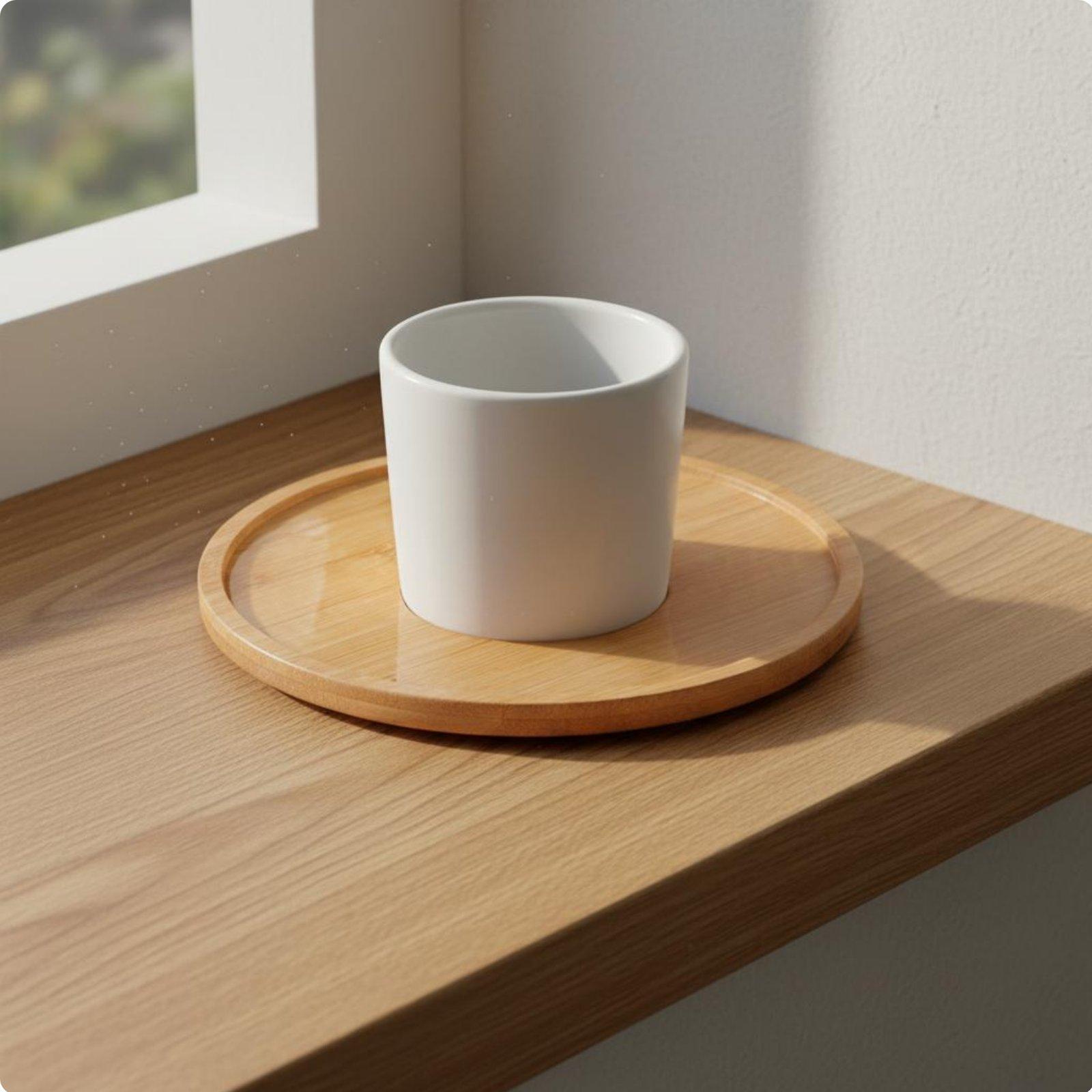 حامل خشبي صناعي من الخيزران لص - مراجعة Drip Tray Saucer وسعره